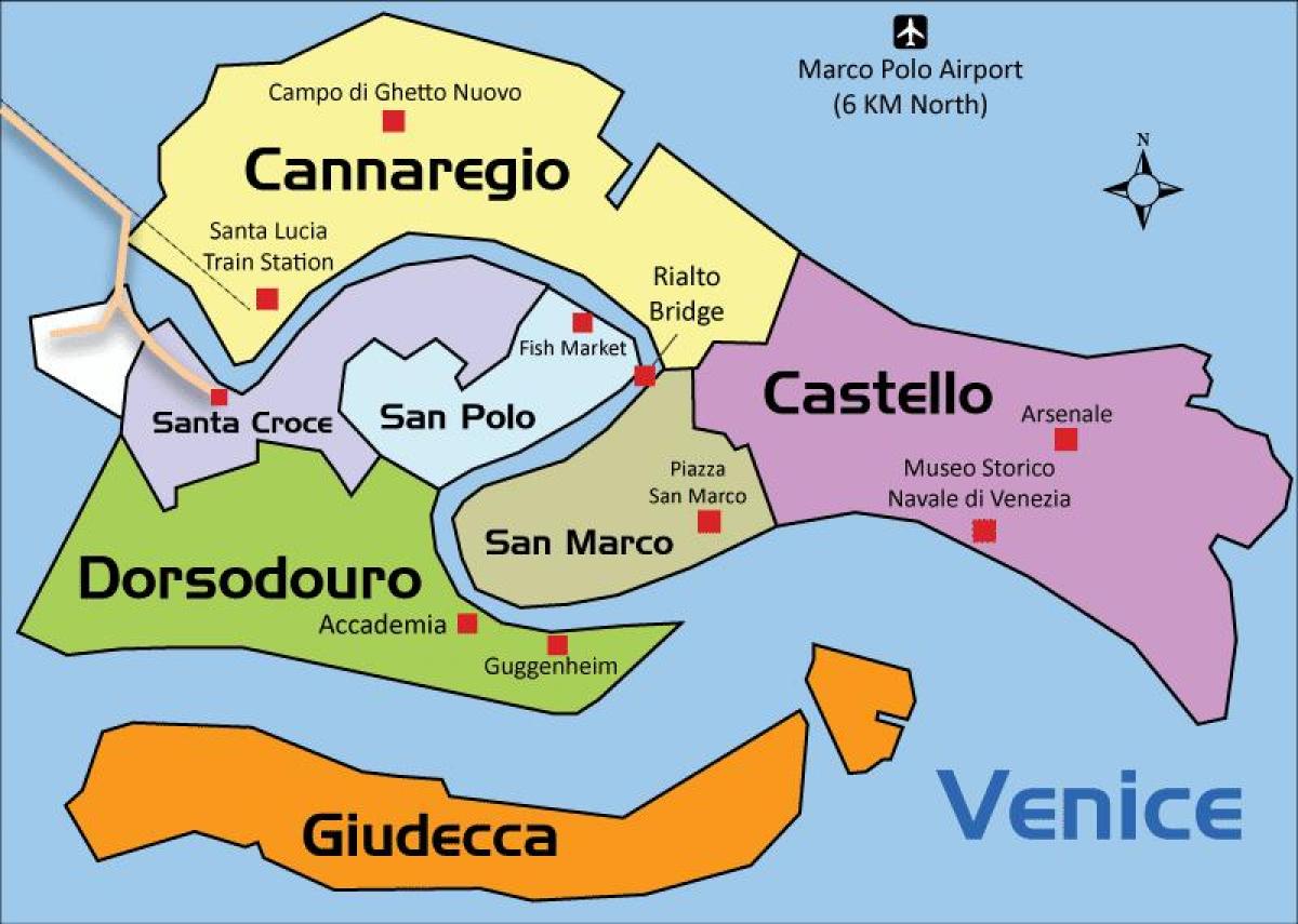 kaart van castello van Venetië