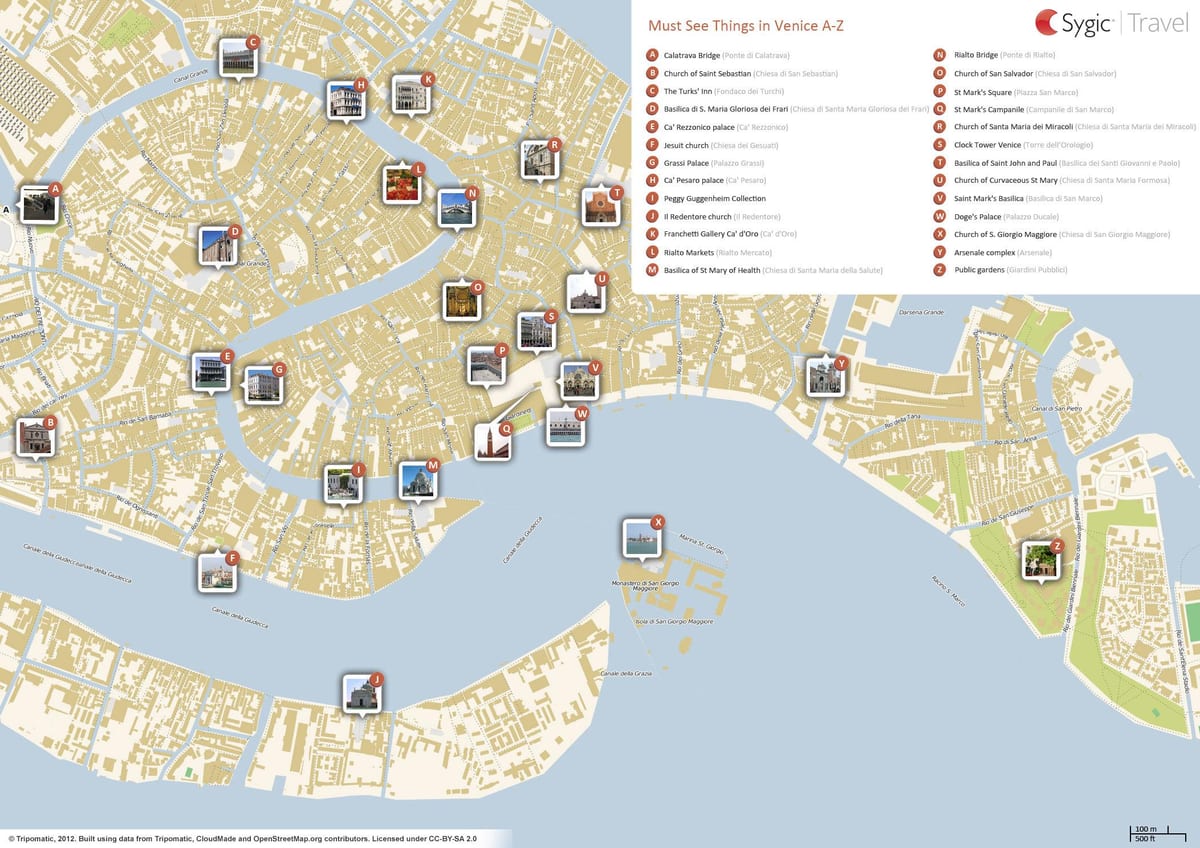 Venezia sightseeing kaart