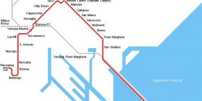 Het treinstation Venezia santa lucia kaart