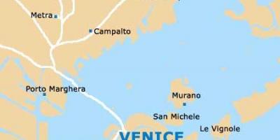 Luchthaven Venetië italië kaart bekijken
