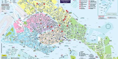 Kaart van Venetië italië attracties