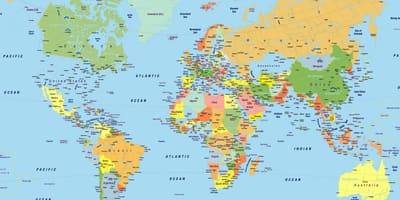 Venetië italië kaart van de wereld