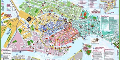 Venezia toeristische kaart