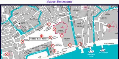 Kaart van Venetië piazza