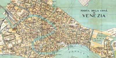 Antieke kaart van Venetië