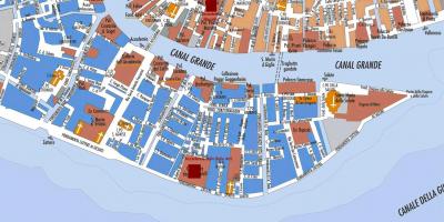 Kaart van zattere Venetië 